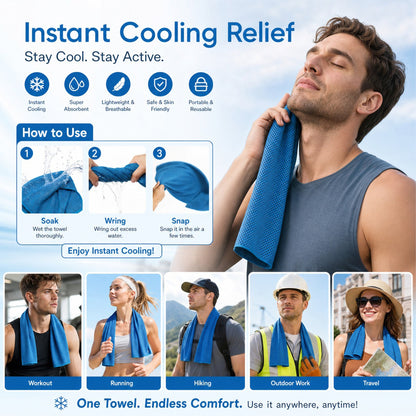 🩵Last Day Buy 1 Get 1 Free (Each only ￡3.49!!)🩵❄Absorbent Quick-Drying Gym Cooling Towels