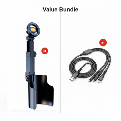 ⭐HOT SALE🧲Car Cup Holder Phone Mount – 360° Adjustable, Strong N52 Magnet, One-Hand Operation
